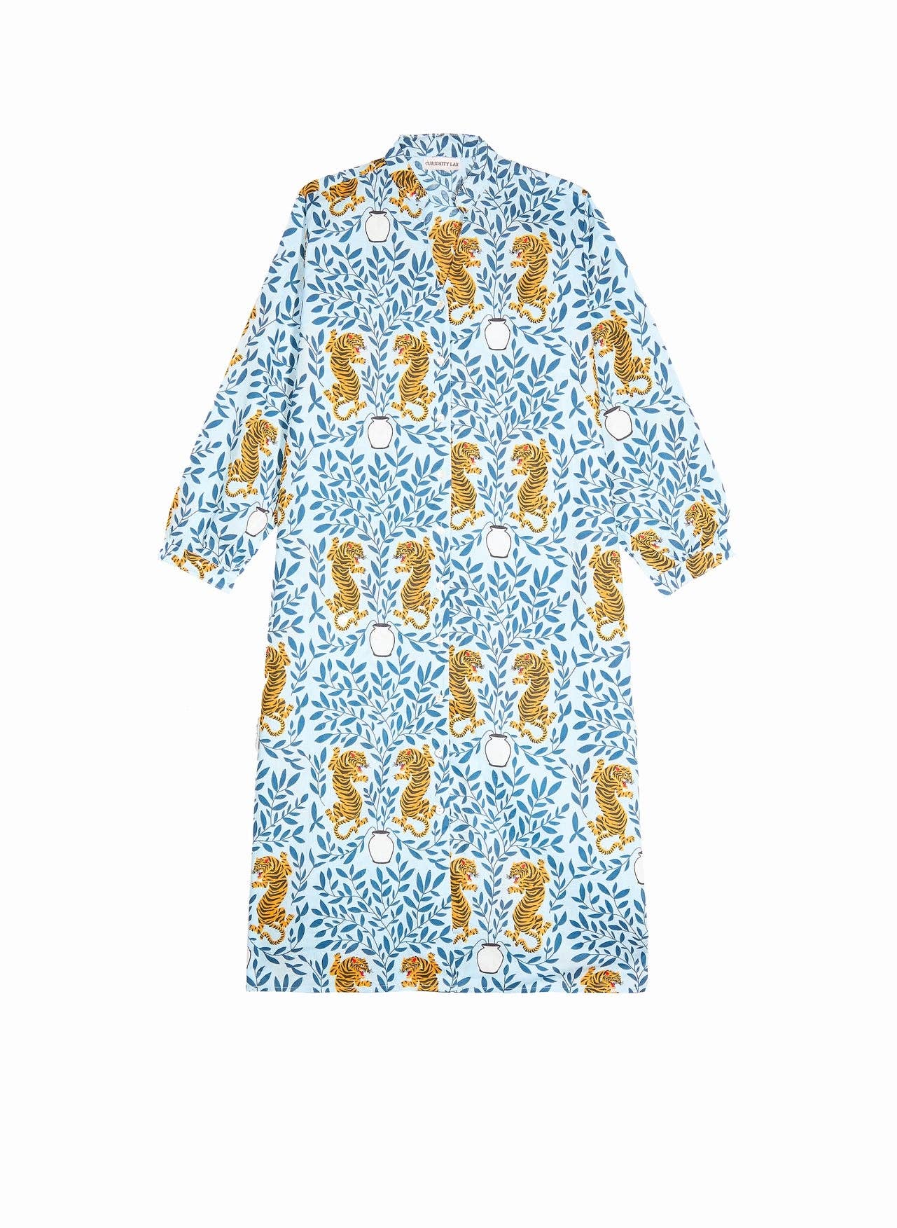 Curiosity Lab - Wholesale Dress - Women's - Night Dress Straight cut long sleeve Indian cotton1