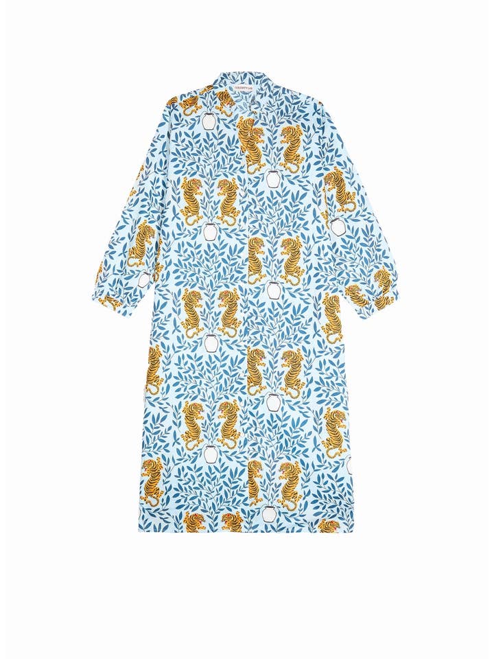 Curiosity Lab - Wholesale Dress - Women's - Night Dress Straight cut long sleeve Indian cotton1