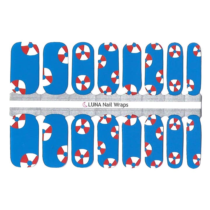 Pool Day Nail Wraps for wholesale by LUNA Nail Wraps