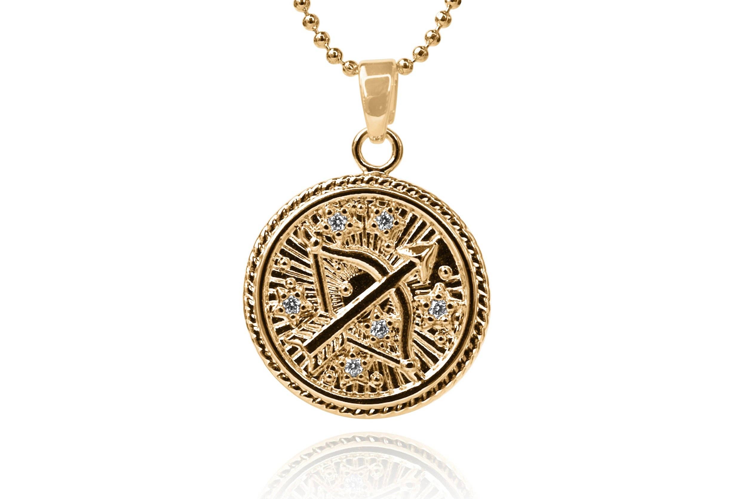 Nomie – wholesale Hänge-/berlockhalsband – Skytten Zodiac Coin Halsband0