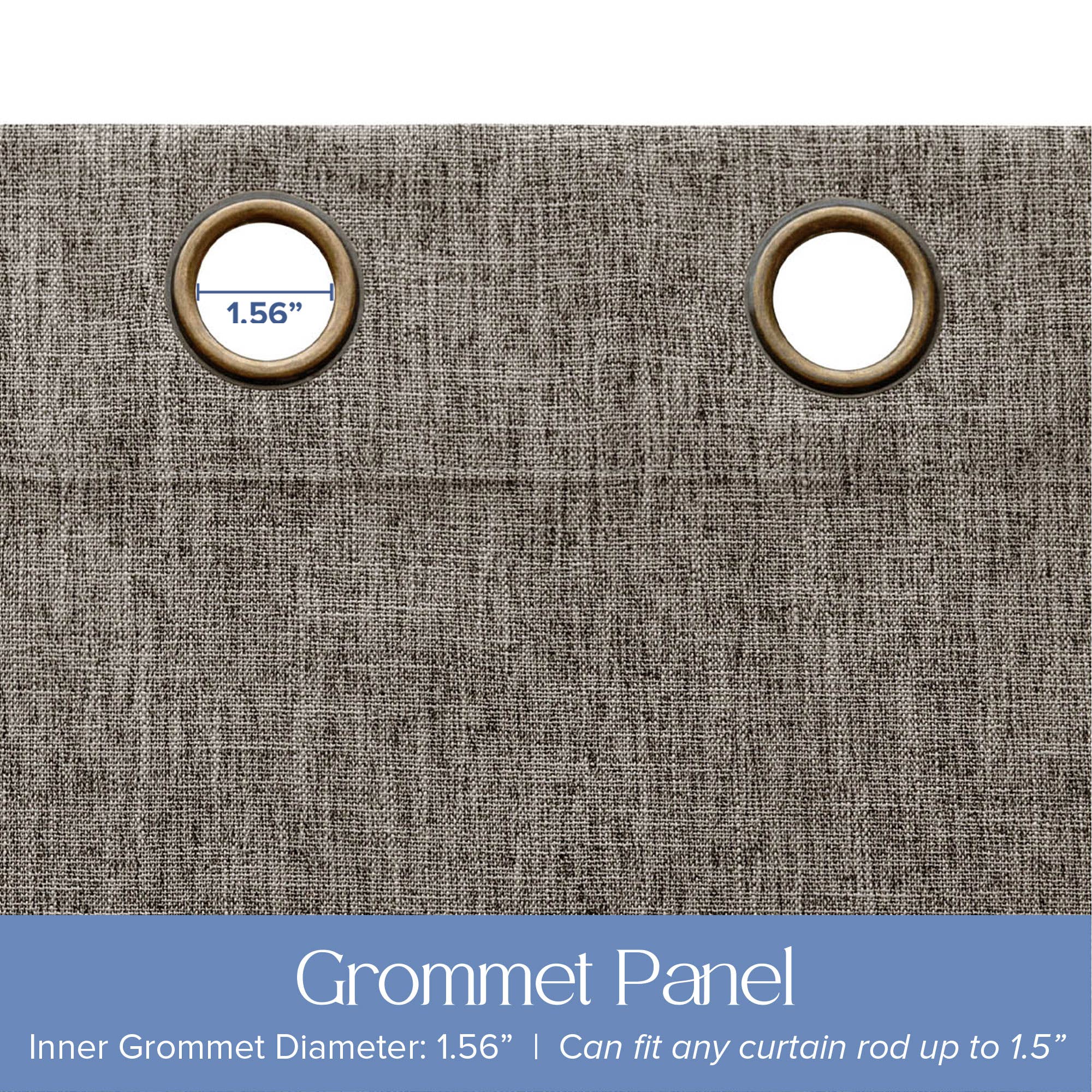 Awesome Home – Großhandel Vorhang – Verdunkelungsvorhänge mit Leinenstruktur und Ösen, 2 Paneele2