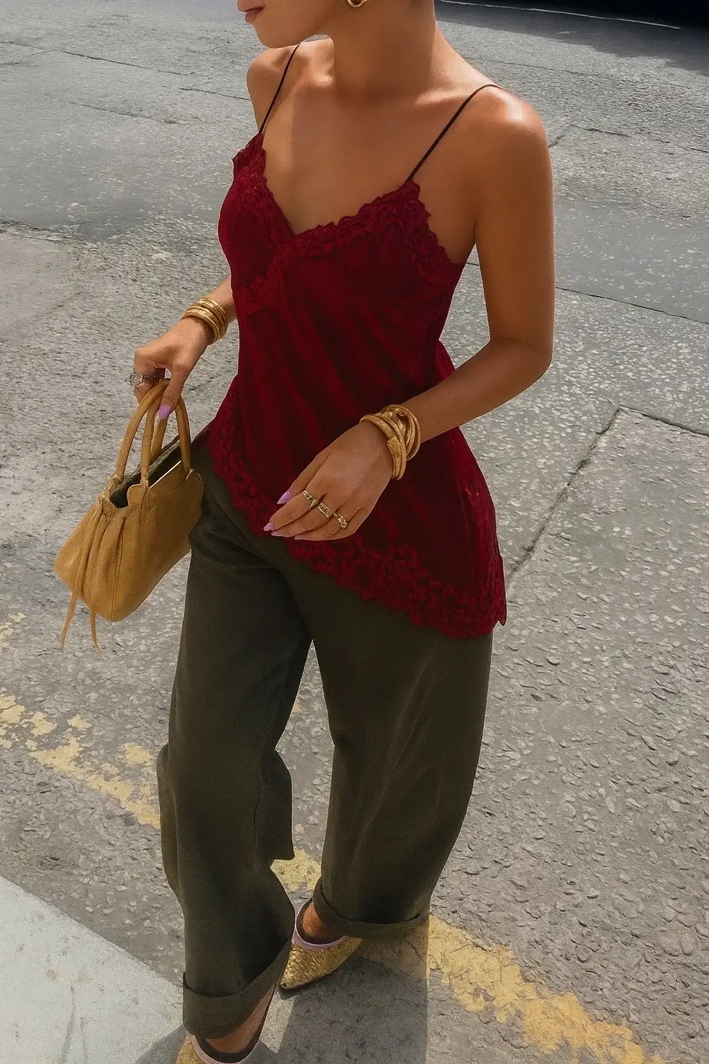 ESTEE BROWN - Wholesale Camisole - Women's - Lace Tank Top - 104051