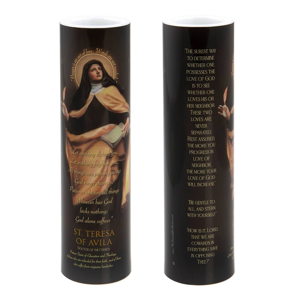 The Saints Collection - Wholesale Flameless Candle - The Saints Collection - St Teresa Avila Prayer Candle3