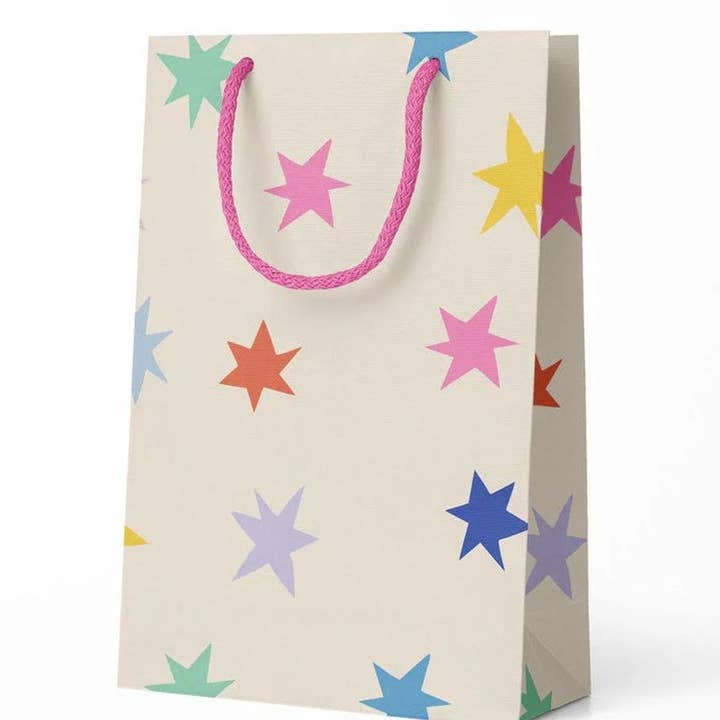 Gift Bag Medium-Multi Stars for wholesale by Vevoke