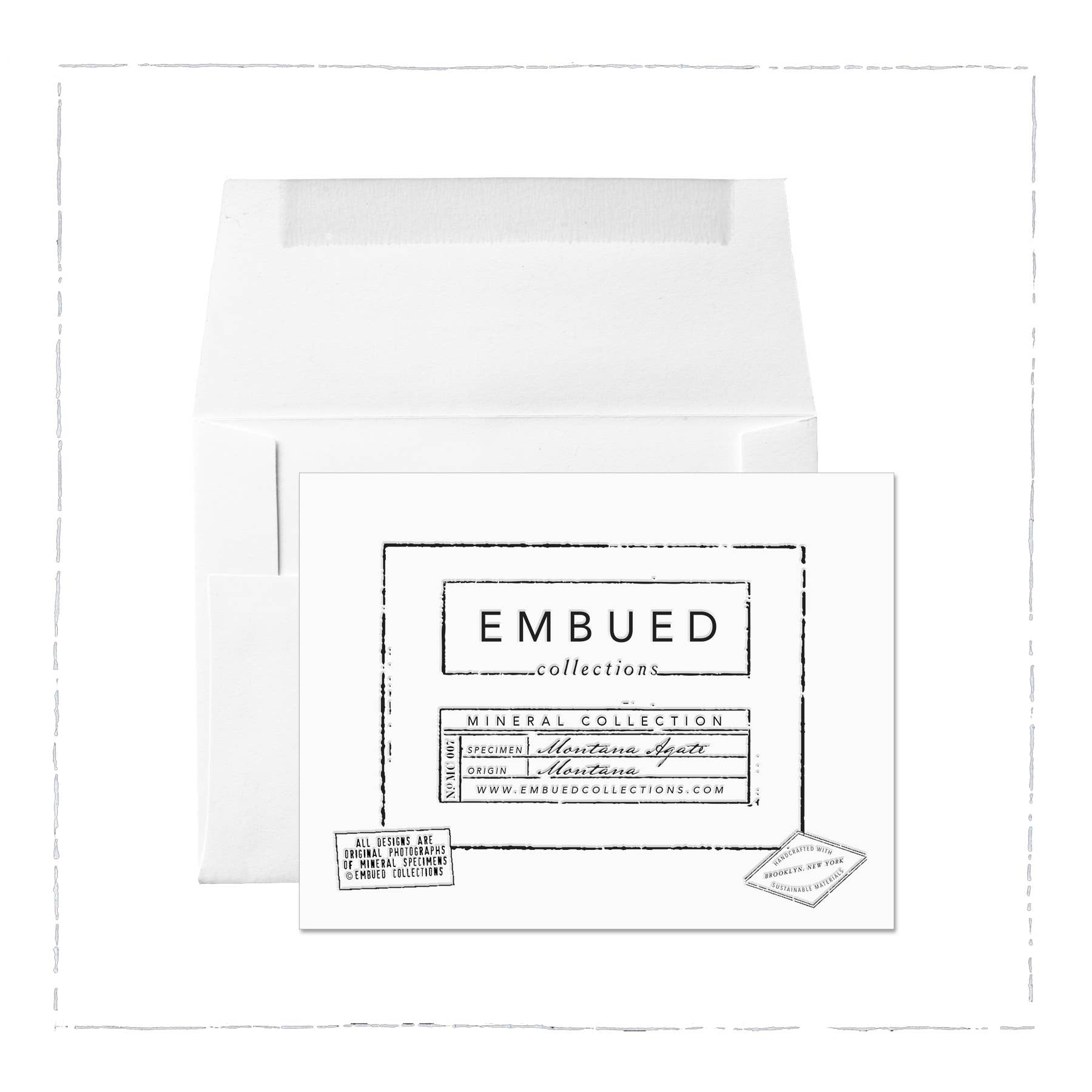 Embued Photophiles - Wholesale Thank You Card - Mineral Montana Agate Thank You Blank Label Card1