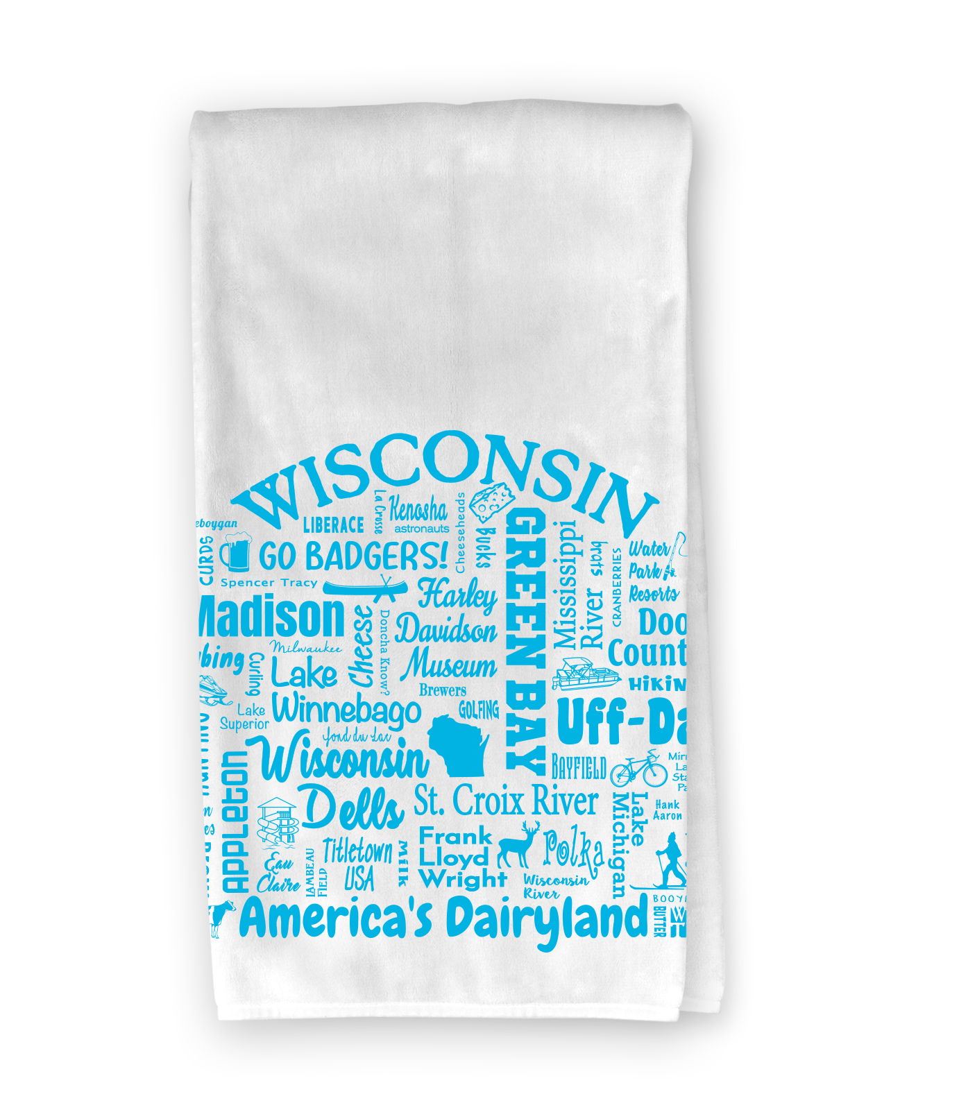 The Buffalo Works - Wholesale Tea Towel - Wisconsin Destination Kitchen Towel - Where Life Takes You3