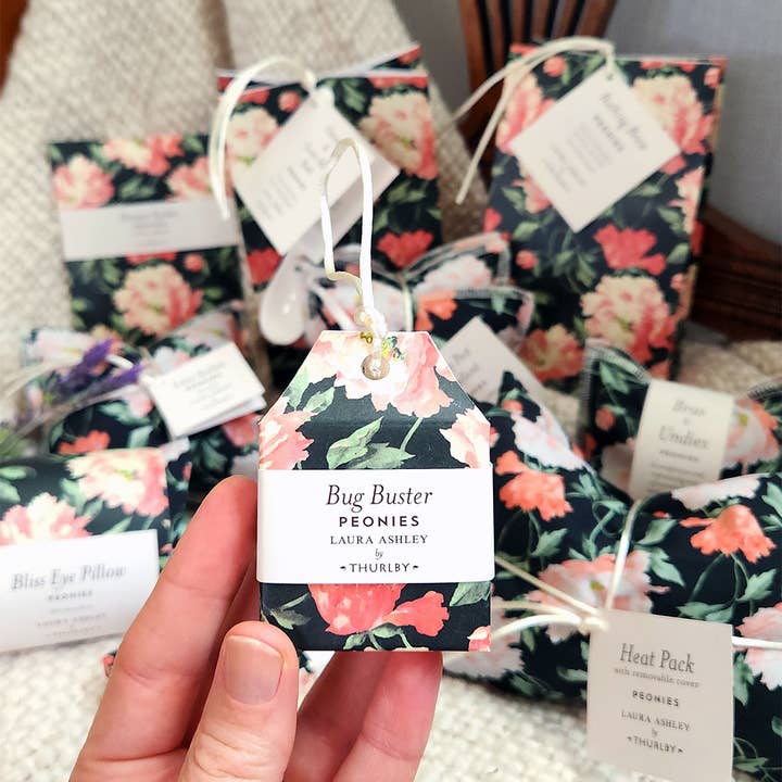 Thurlby Handmade Aromatic Homewares - Wholesale Room & linen spray - Laura Ashley by Thurlby Peonies Bug Buster in Display Box2
