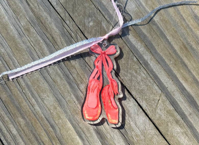 Casey Andrews Art - Wholesale Ornament - Ballet Shoe Dancer Acrylic Ornament