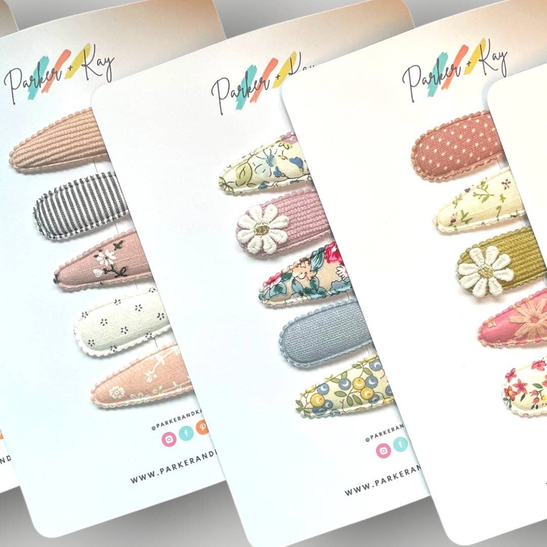 Parker and Kay Collective - Wholesale Hair Clip - Kids - Mystery Bag | Fabric Snap Clips10