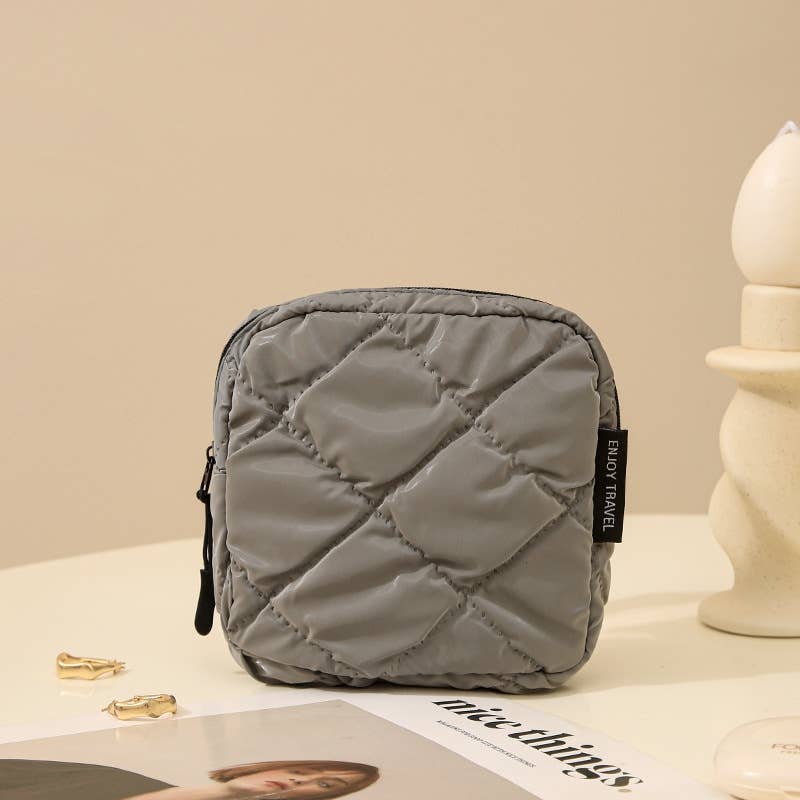 NARWEY INC - Wholesale Makeup/Cosmetic Bag - Quilted Diamond - Pattern Lipstick & Cosmetic Pouch4