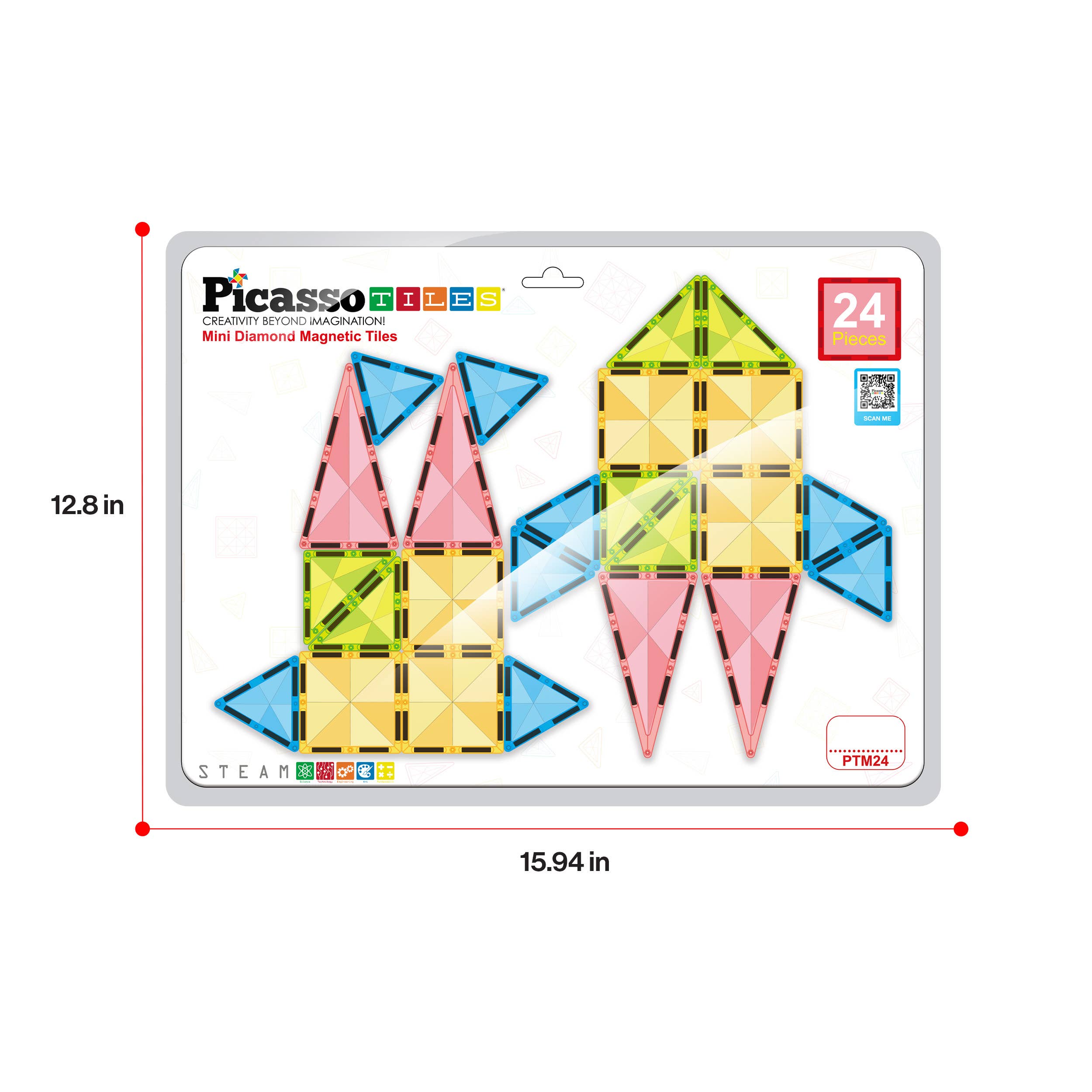 PicassoTiles - Wholesale Building Set - Kids - PicassoTiles 24pc Travel Size Magnetic Tile Building Set8