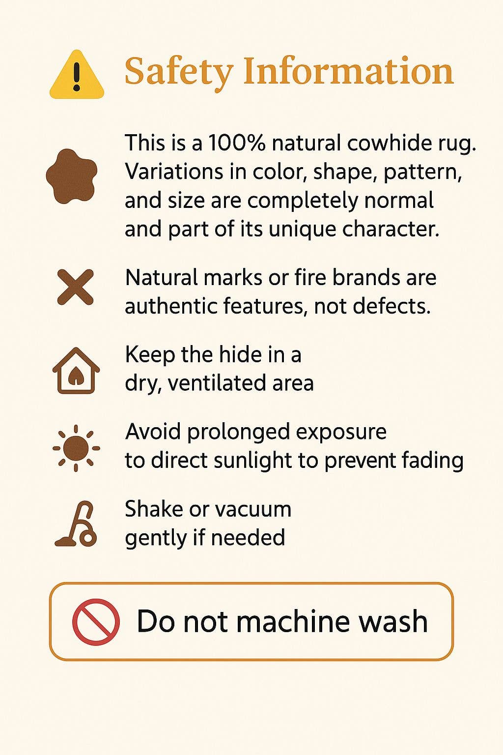 TOM TOM COWHIDES – wholesale Matta – Kombinationsset med kohudsmattor, stor storlek 3 st cirka 1,8x1,8 m6