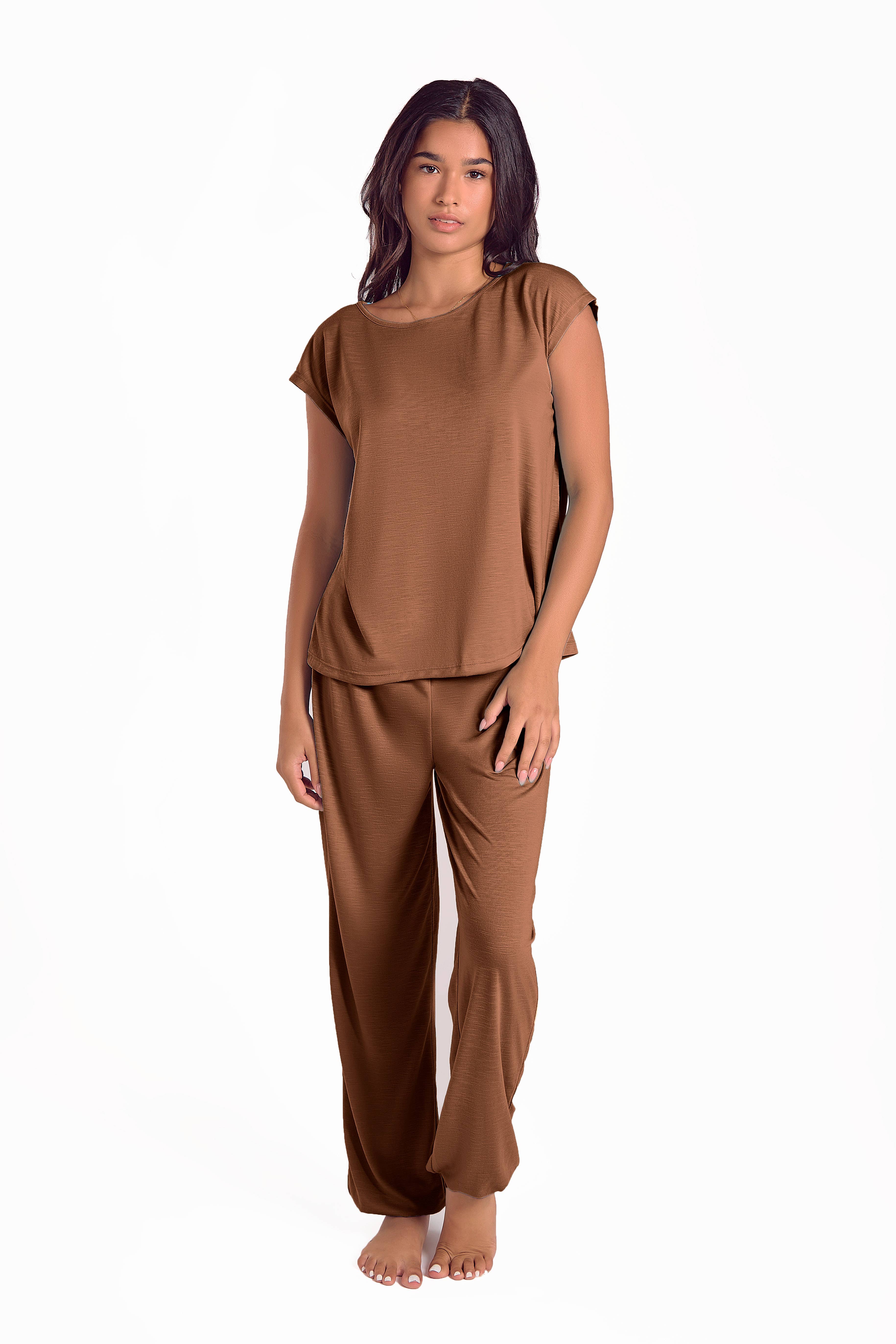 iCollection - Wholesale Nightgown - Women's - Cambria Plus Size Night Shirt-Dress with Side Pockets6