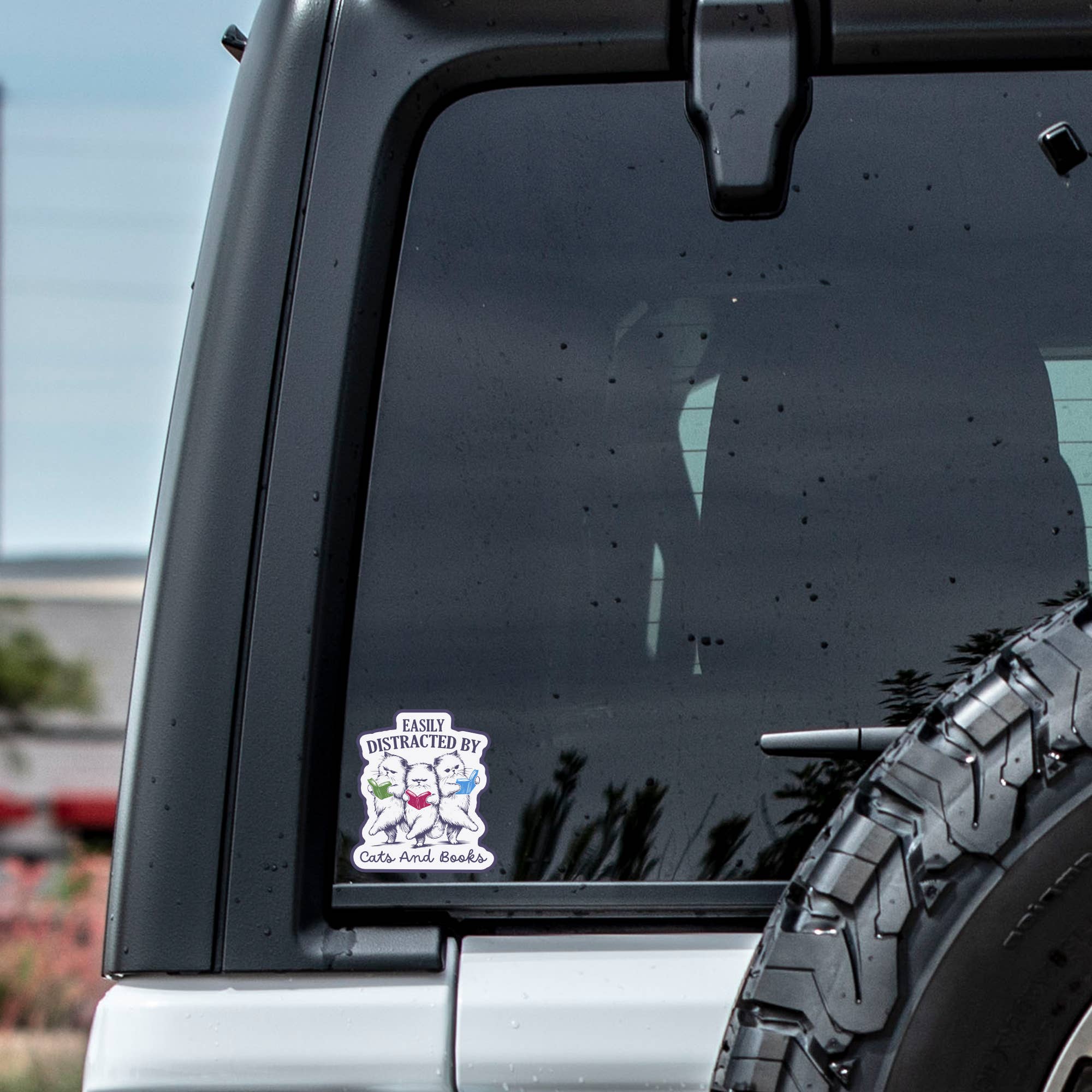 Juju and Moxie - Wholesale Sticker - Adorable Kitty Cat Book Read High Quality Vinyl Sticker3