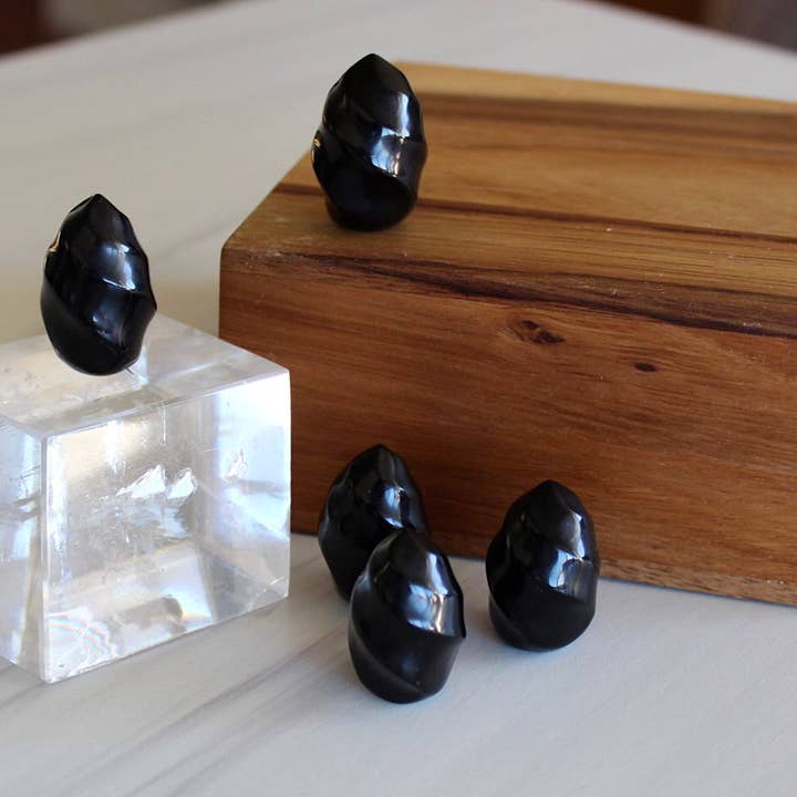 Obsidian Mini Flame (Crystals & Stones) for wholesale by Pebble House