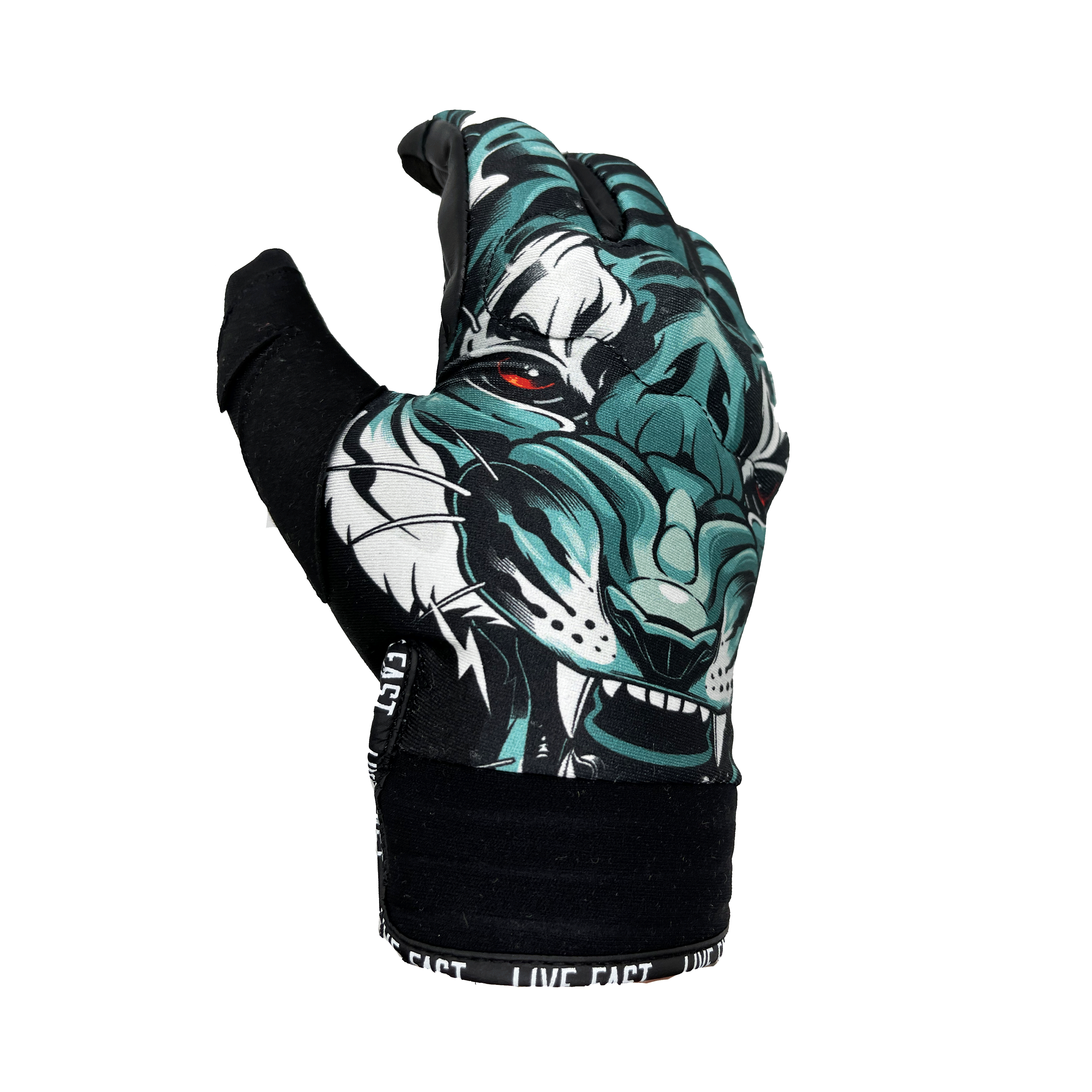 Live Fast Gear - Wholesale Gloves - Unisex - Live Fast X Sweyda  Collab Tiger Motorcycle Gloves1