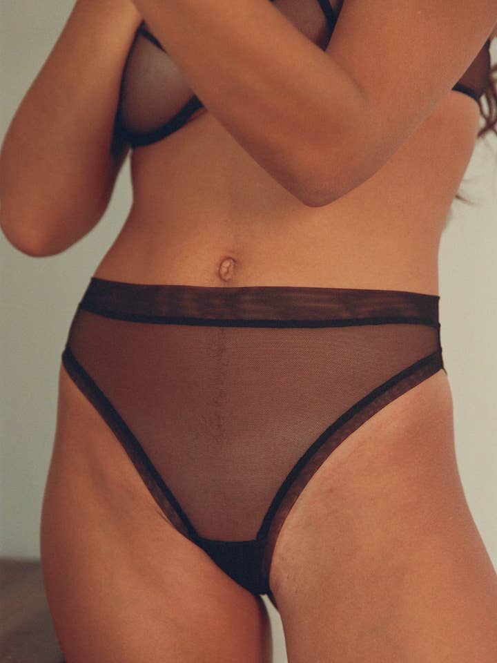 Mira High Waisted Panties - Black for wholesale by Nénés