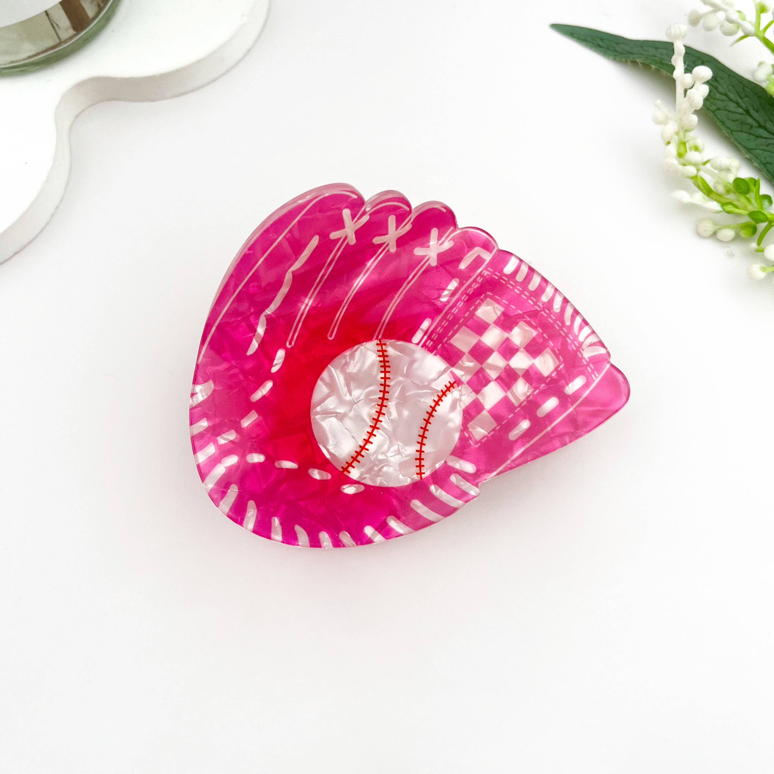 mildstyles - Wholesale Hair Clip - Women's - ⚾ Baseball Glove Print Claw Clip – Sporty & Fun Hair Clip6
