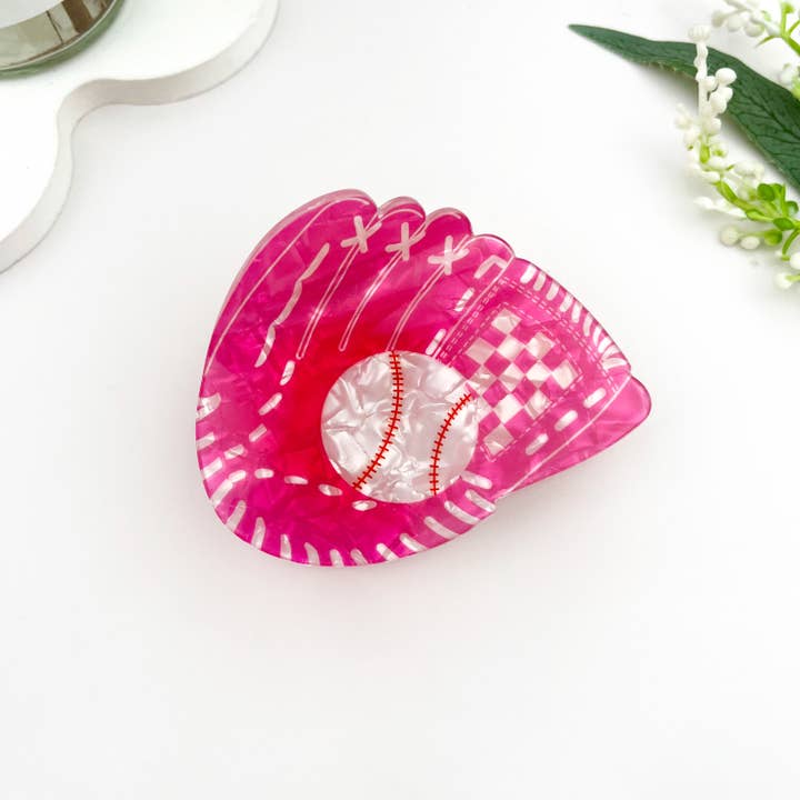 mildstyles - Wholesale Hair Clip - Women's - ⚾ Baseball Glove Print Claw Clip – Sporty & Fun Hair Clip6