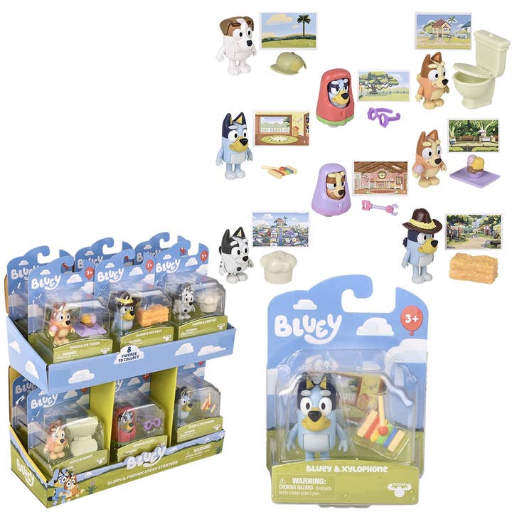 La Luna Bella - Toys - Wholesale Classic Toy - Kids - Bluey Story Starter Figurines 12ct - LLB Toys