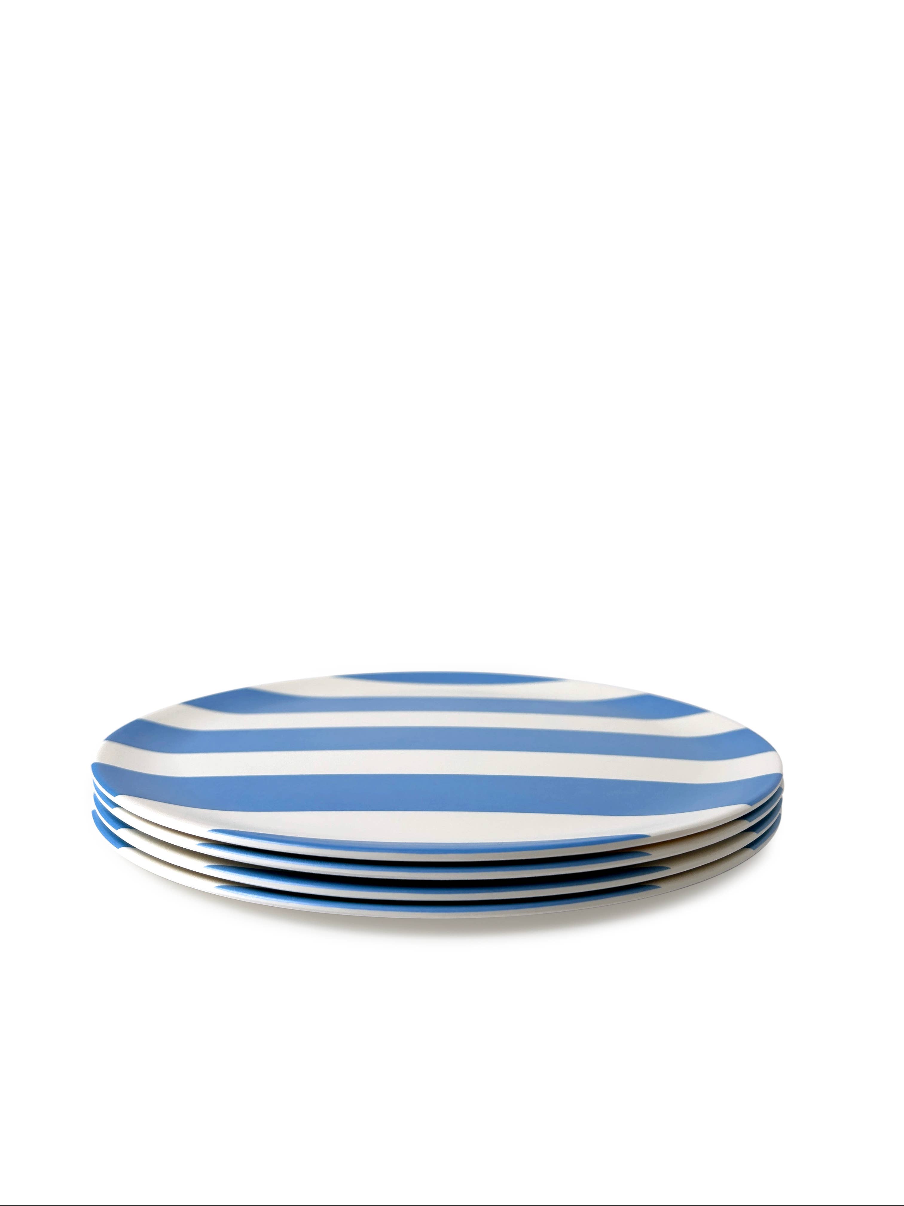 Xenia Taler - Wholesale Dinner Plate - Naples Blue Stripe Dinner Plate - Set of 4 1