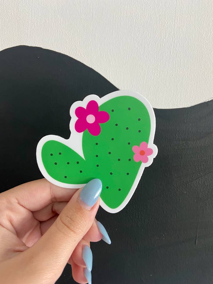 Sticker Figue de Barbarie en fleurs pour la vente par Alex Daley Designs