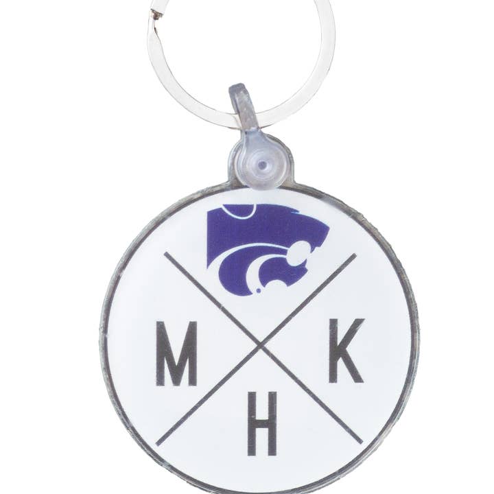 Manhattan Kansas (MHK) Powercat Keychain for wholesale by MHK Made