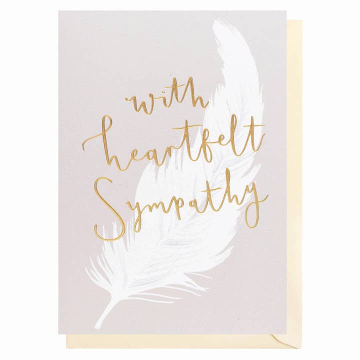 Heartfelt Sympathy Feather | Sorry For Your Loss for wholesale by Louise Tiler