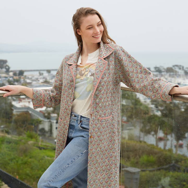 The Fox and The Mermaid - Wholesale Jacket - Women's - Ultra-lightweight Block Printed Jacket for spring (Tashma)
