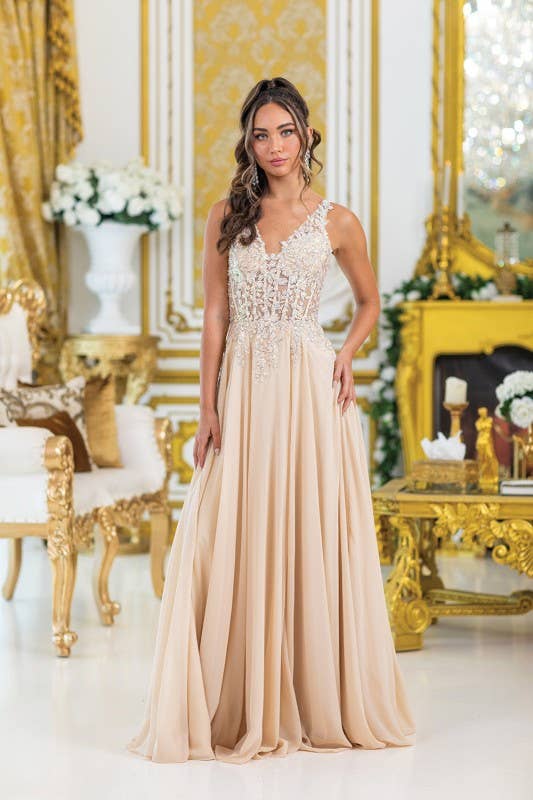 Dancing Queen Dress – Vestido comprido - Mulher por atacado – Vestido de Festa com Sobreposição e Design Sem Mangas3