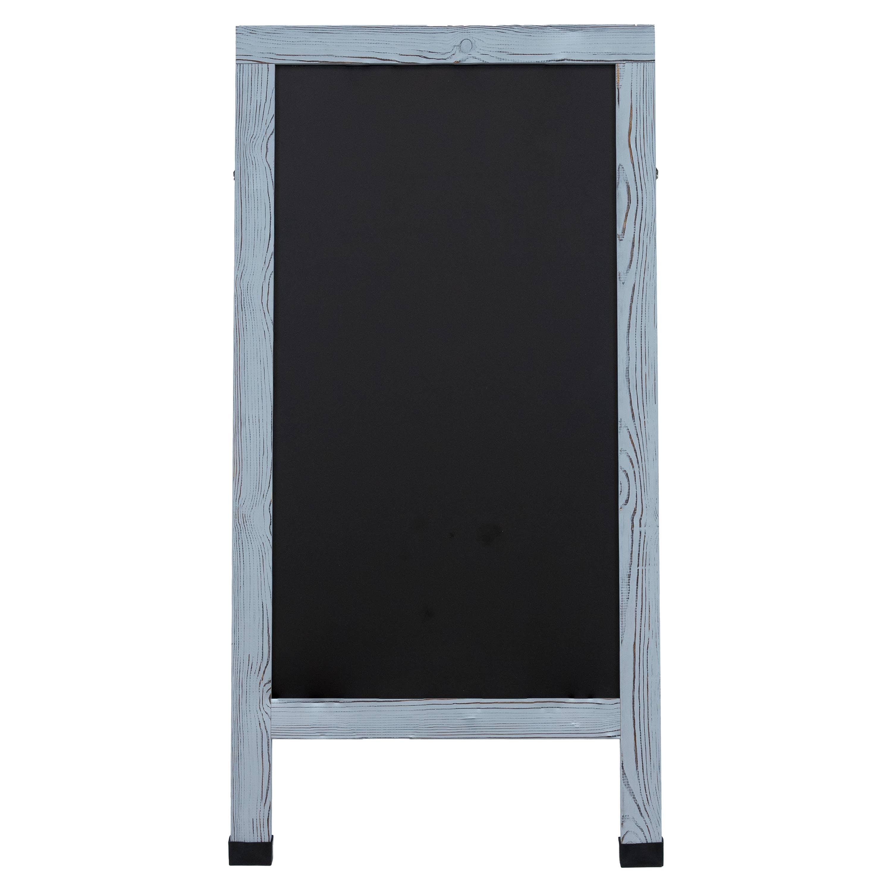 Sunnydaze Decor - Vente Tableau noir - Tableau à craie magnétique double en A - Gris lavé - Lot de 25