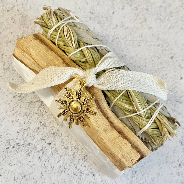 White Sage Sweetgrass Smudge Bundle for wholesale by Oakwind Hollow