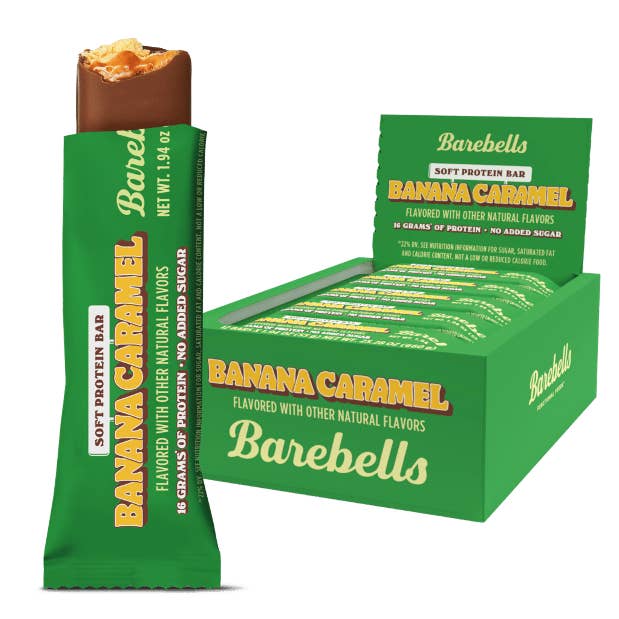 Barebells, Soft Protein Bar, BANANA CARAMEL, 12/55g for wholesale by NuEats