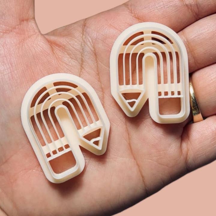 Arch Pencil mirrored set Clay cutter Polymer clay cutter for wholesale by Roussell Prints and Demand LLC