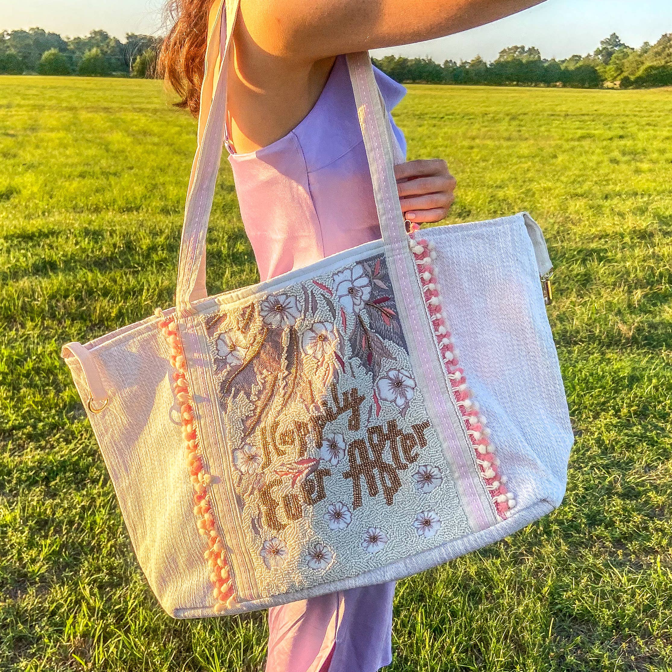 Pizzazz, Inc. - Wholesale Tote Bag - Women's - HAPPILY EVER AFTER BEADED TOTE BAG1
