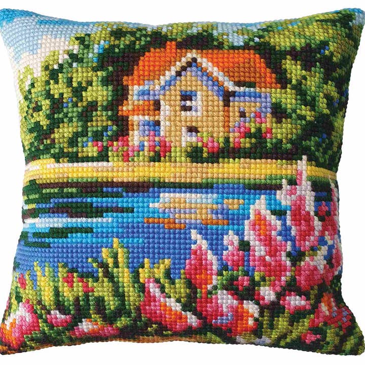 Needlepoint Pillow Kit Lake House Collection Dart 5448 for wholesale by RTO&Collection D'Art (RTO Baltic OU)