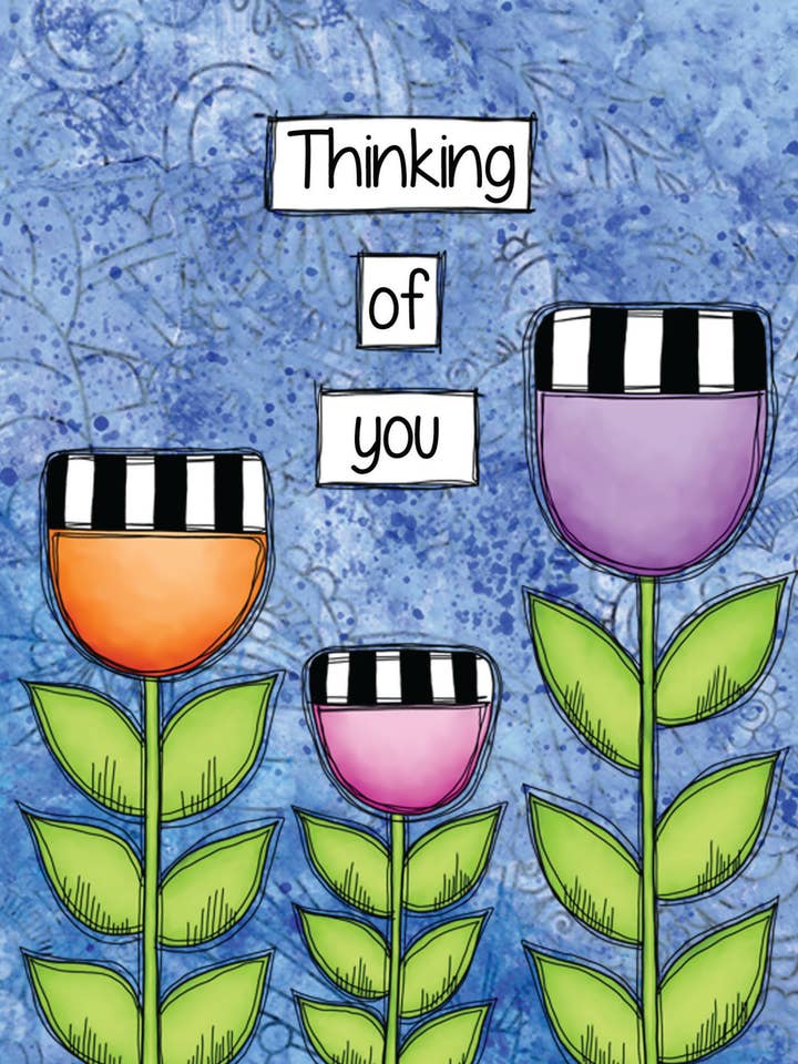 TH/Inky Flowers for wholesale by Greeting Cards by Norcard