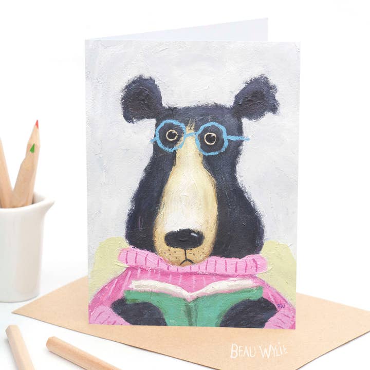 Bear Interrupted - Greeting Card for wholesale by Beau Wylie