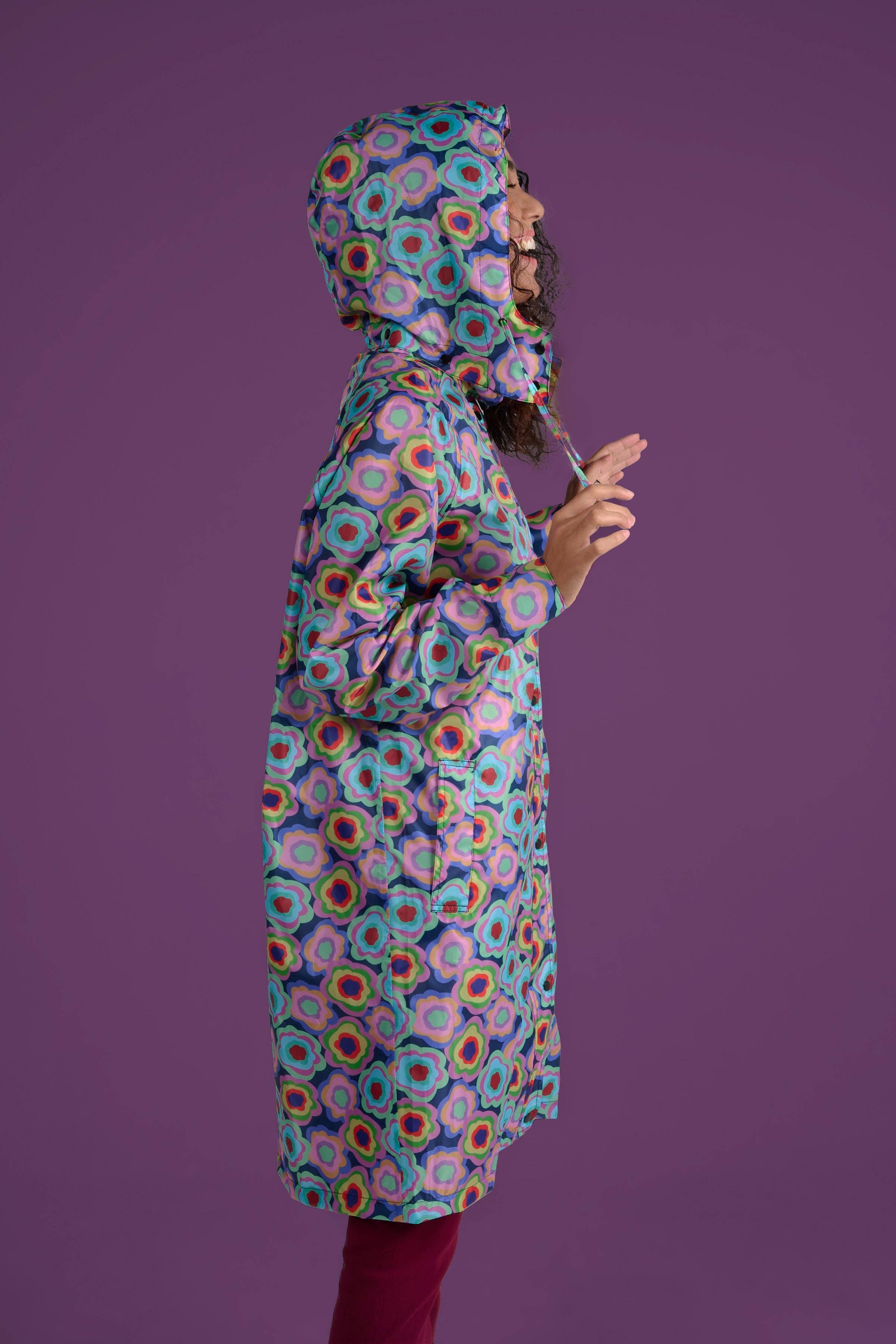 MADE IN SENS - Vente Imperméable – femme - IMPER FLOWERPOWER MULTICOLORE3