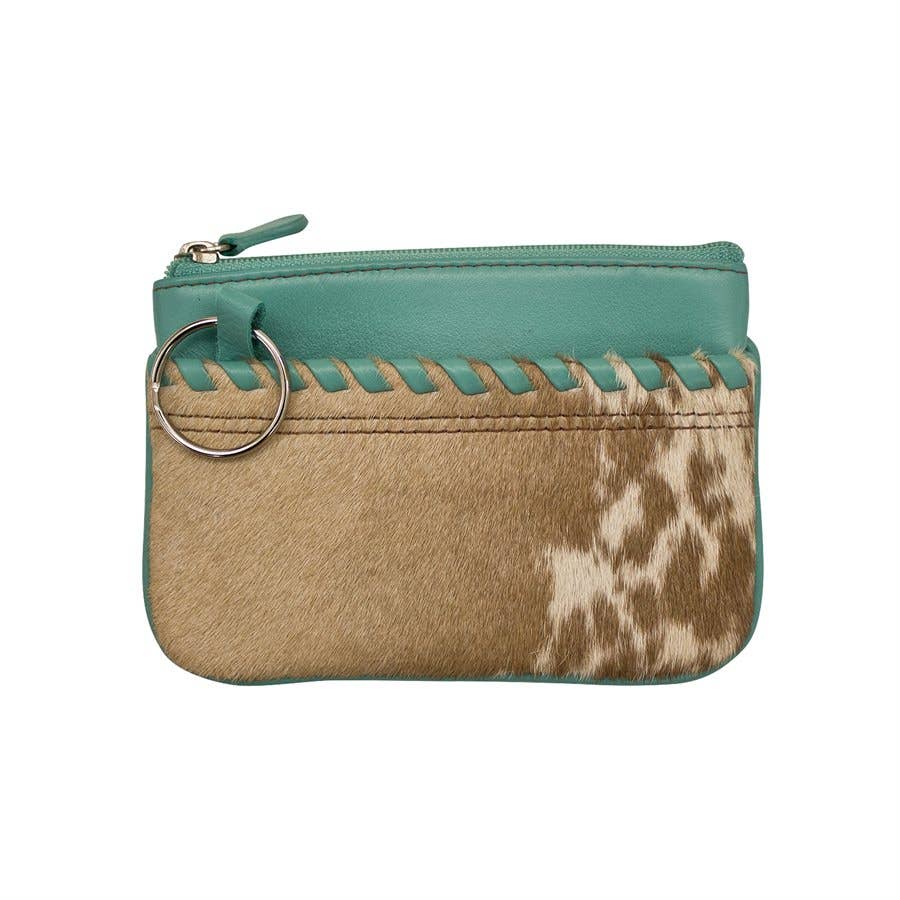 ili New York - Wholesale Coin Purse - Women's - 6614 Hair on Leather Coin Purse with Whipstitching3