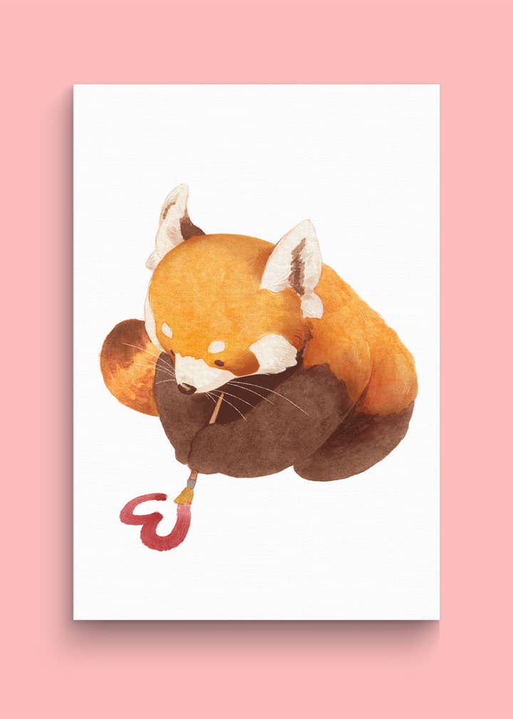 Aiko Graven - Wholesale Art Print - Artsy Red Panda | A4 Art print0