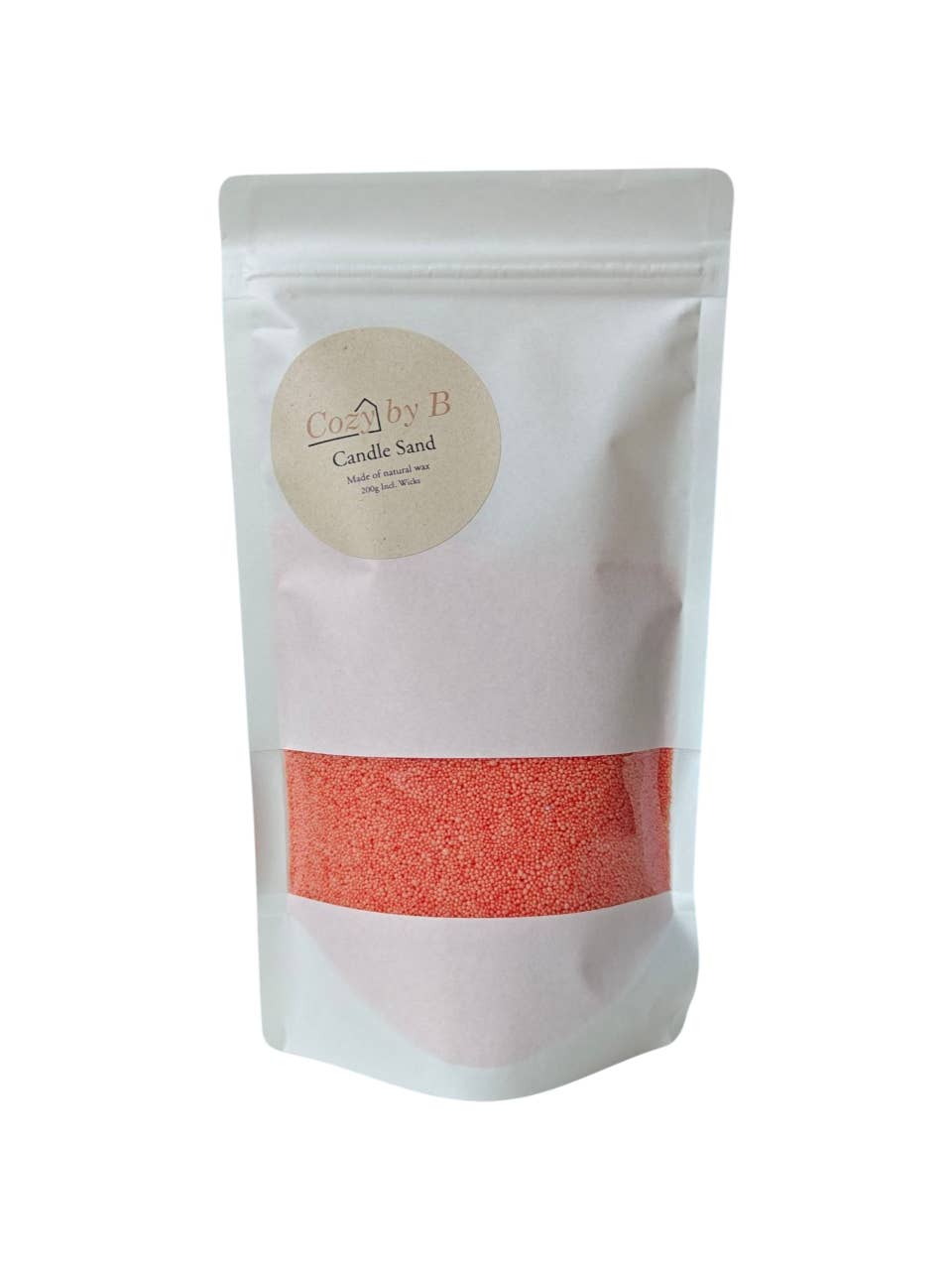 Cozy by B - Wholesale Jar/Filled Candle - Candle Sand 200g Orange