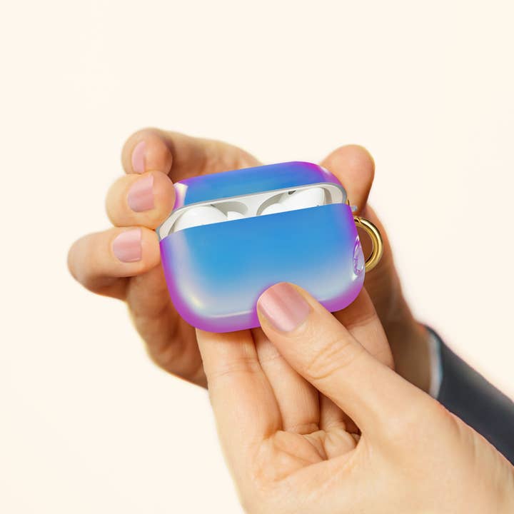 Ellie Rose - Wholesale Hoesje voor Airpod/oordopjes - Dames - AirPods Pro hoesje - Aura (Puur holografisch)4