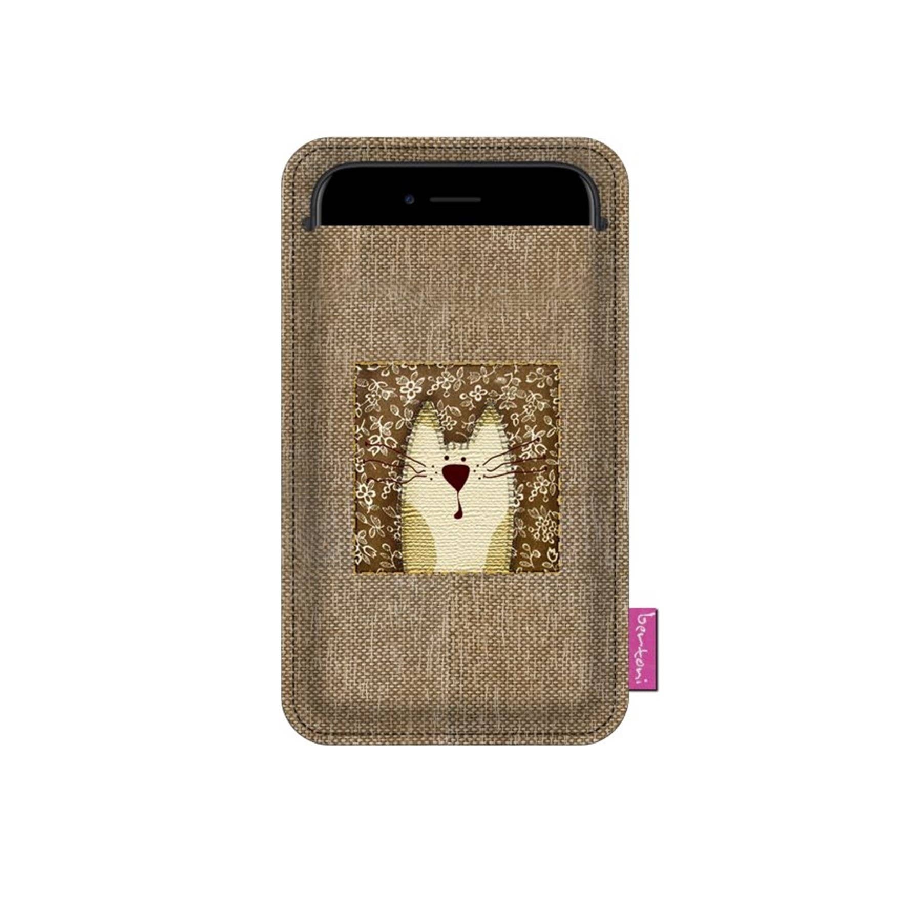 IngrossoBertoni by INCI Srl - Wholesale Phone Case - Women's - Prexo Beige Bertoni Grey Felt Smartphone Case