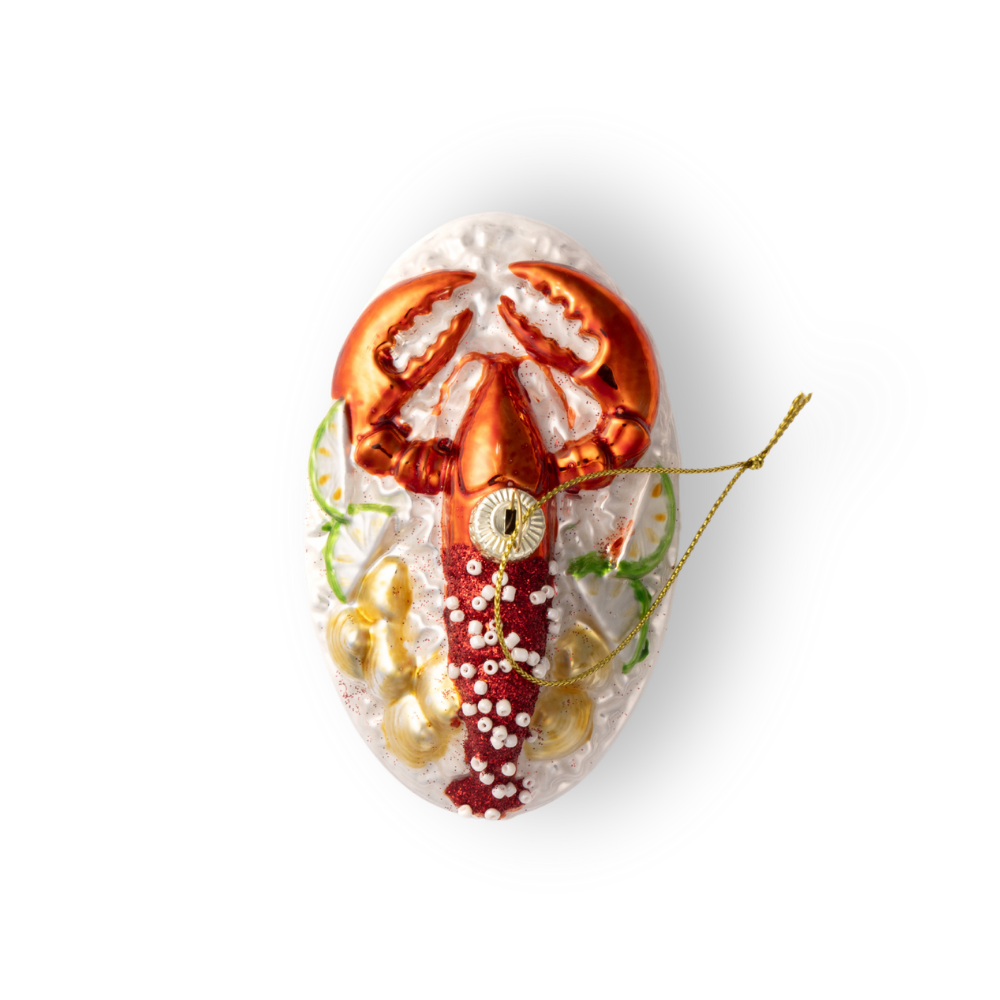 Chive - Wholesale Ornament - Lobster Dinner, Vintage Glass Handmade Food Tree Ornament Decor 20250