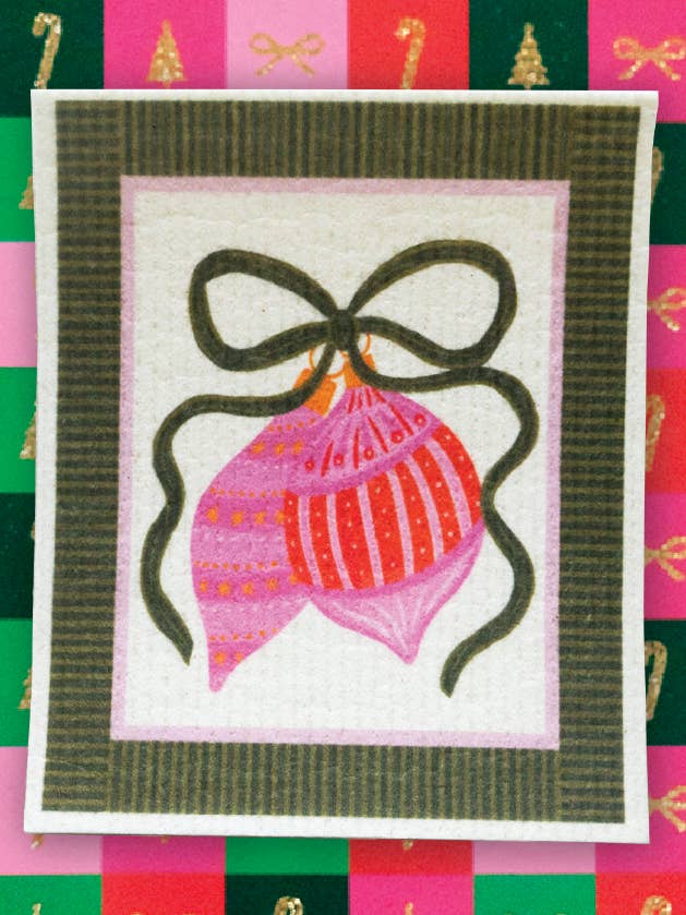 Kerstornament Vakantie Zweedse Herbruikbare Vaatdoek voor wholesale door Ashton Elizabeth Collective