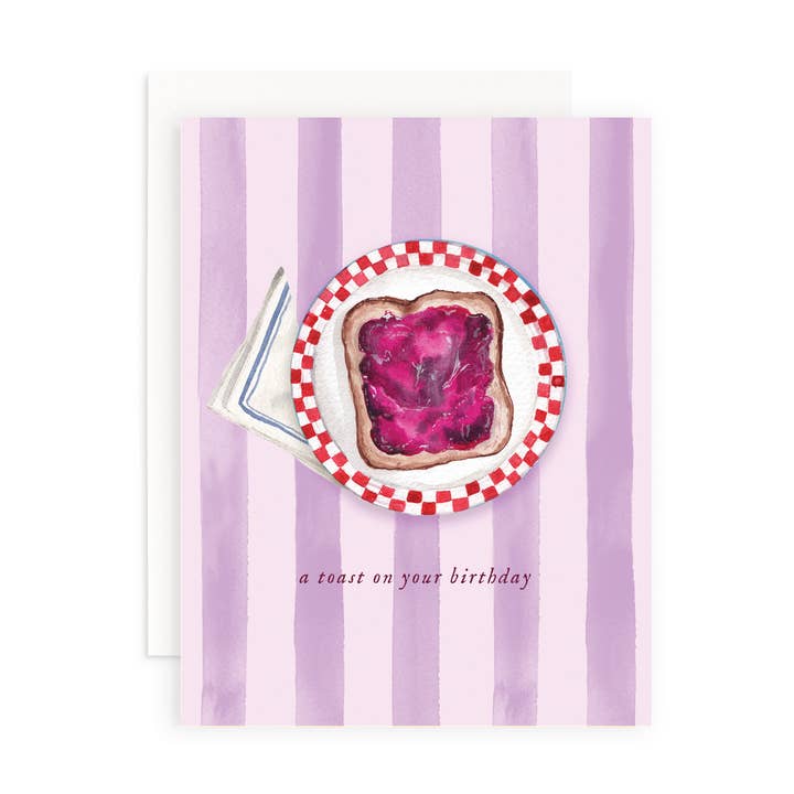 A Toast on Your Birthday Greeting Card for wholesale by Cami Monet