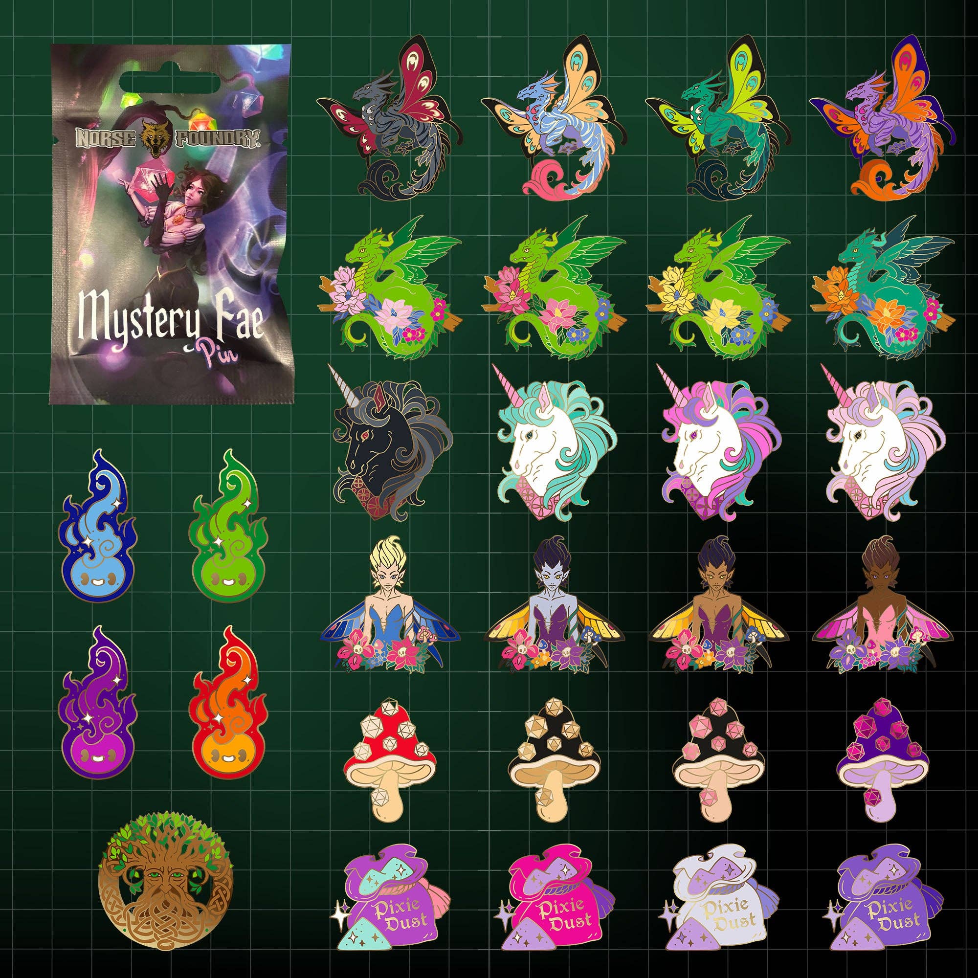 Norse Foundry - Wholesale Lapel Pin/Button - Fae Mystery Pin1