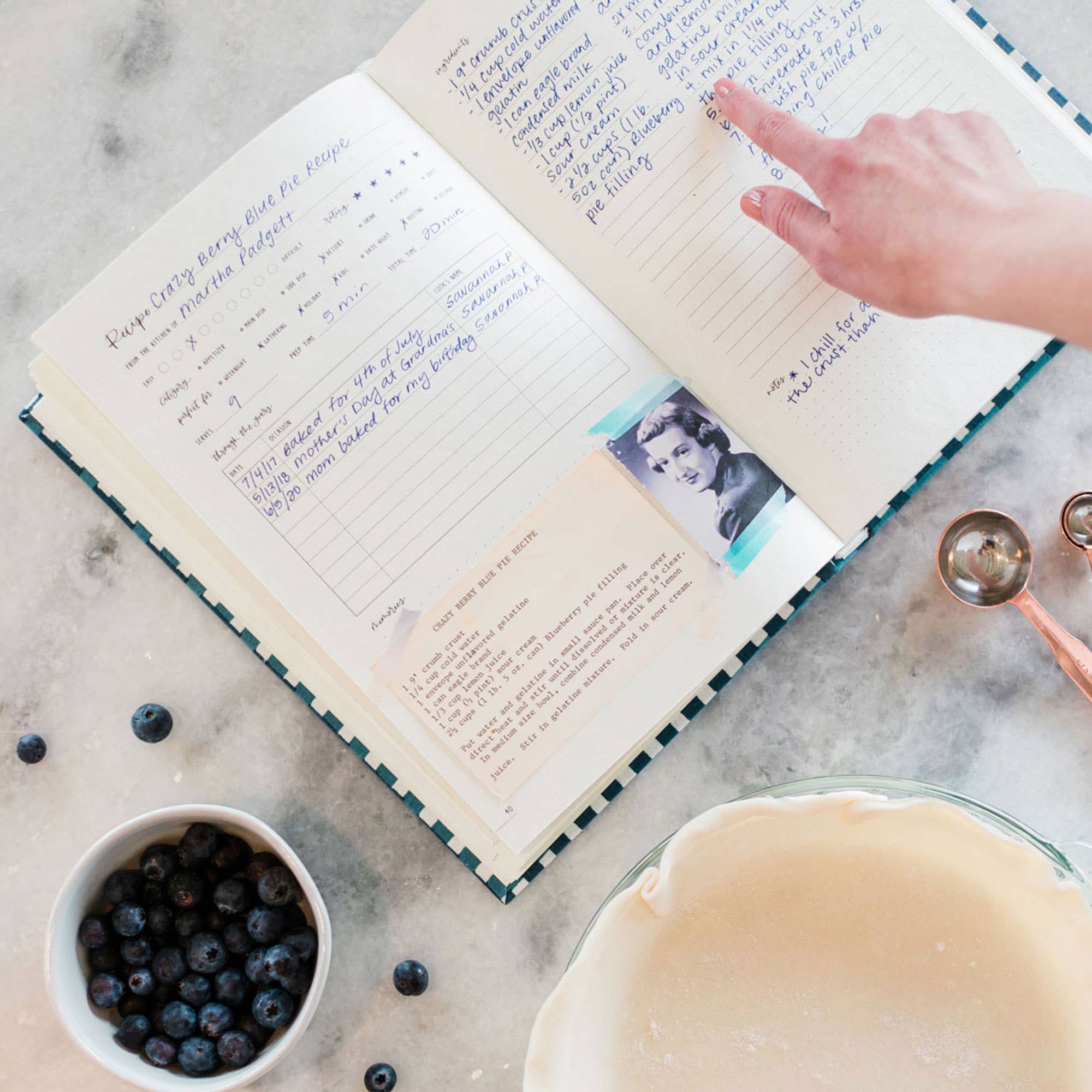 1canoe2 | One Canoe Two Paper Co. – wholesale Cookbooks and food – Navy Gingham Heirloom Recipe Book6