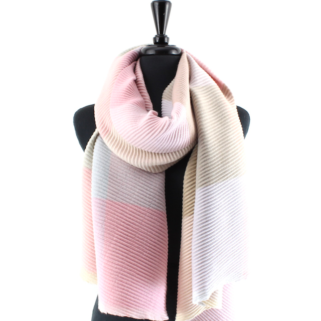 Pretty Persuasions - Wholesale Scarf - Women's - S24124 Merrymaking Pleated Scarf3